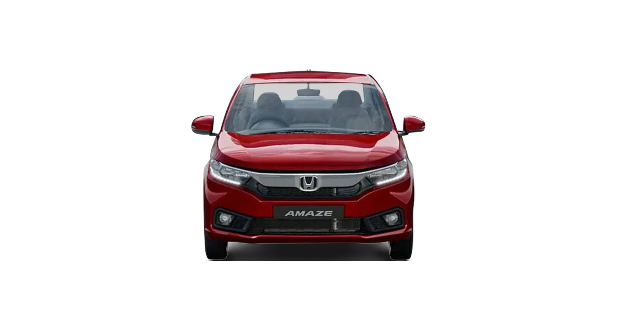 Red Honda Amaze Front View