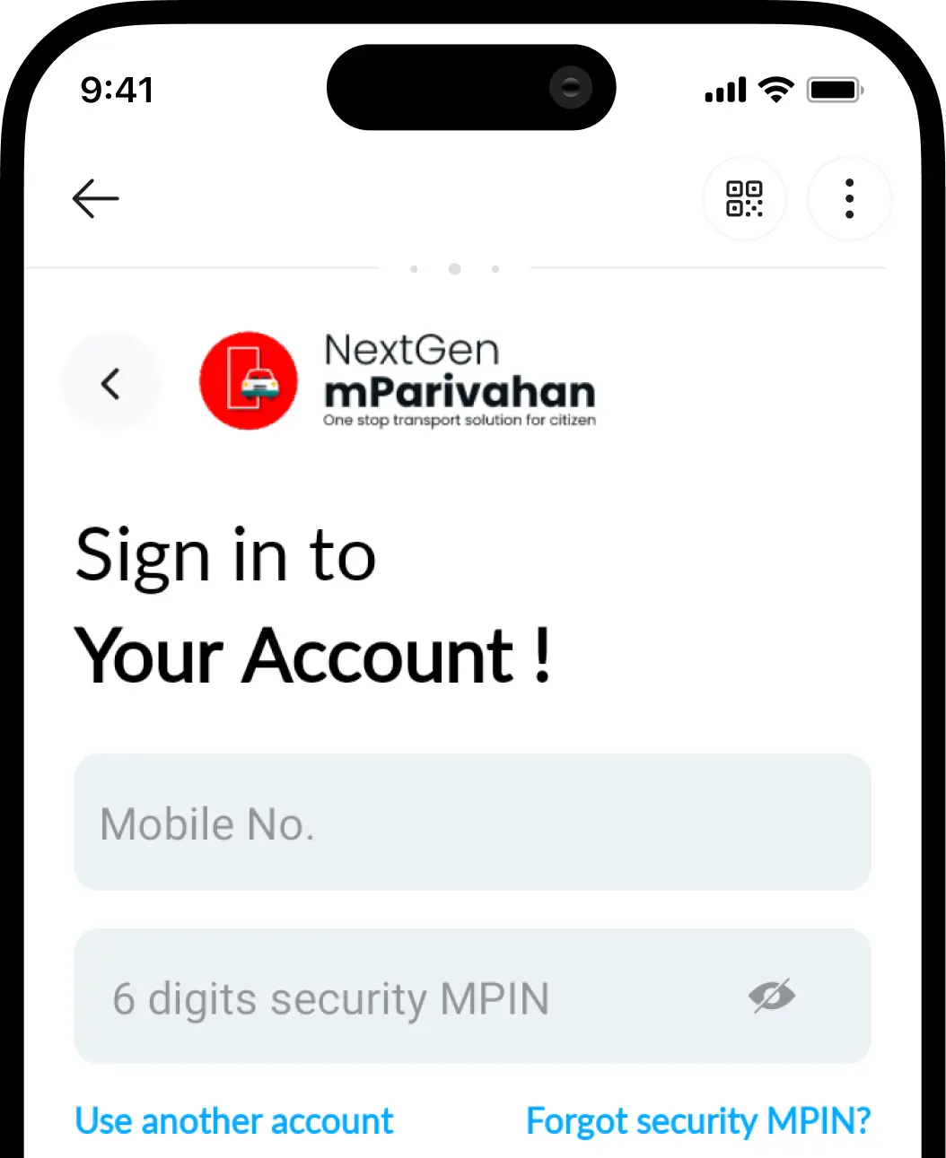 Open the app and sign in/register