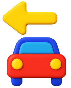 Car driving on left lane following Indian traffic rules