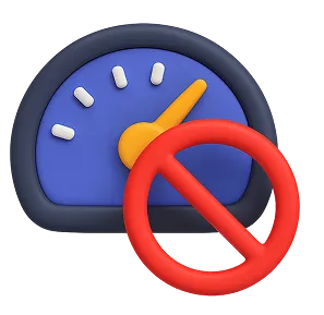 Speedometer showing safe driving and speed control