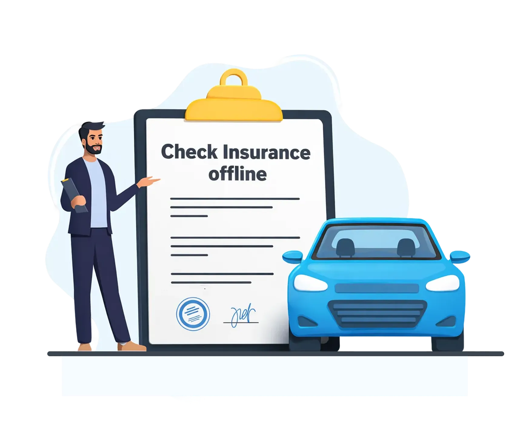 Check your car insurance status offline