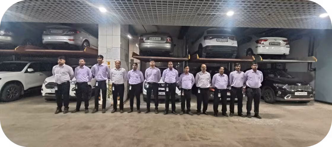 Park+ valet crew at service area